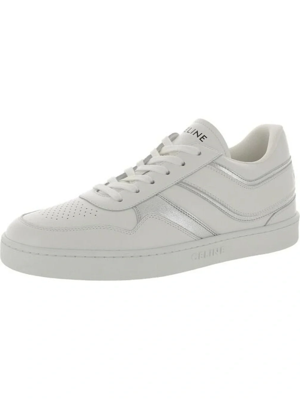 Celine Low Wave Lace-Up Sneaker, Optic White/Silver Size 41 in Box +DustBag $750